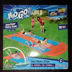 Bestway H2O GO! Aqua Ramp Triple Slide - Blue and Orange